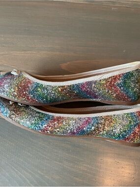 Girl’s Multicolor Glitter Ballet Flats